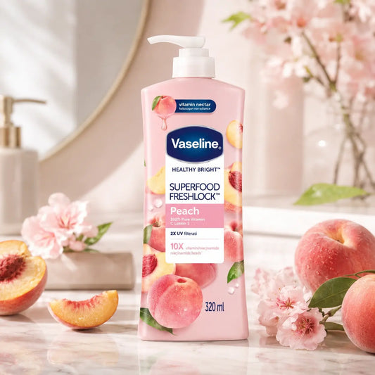 Lait Corps Vaseline Healthy Bright Superfood Freshlock Peach — 320 ml