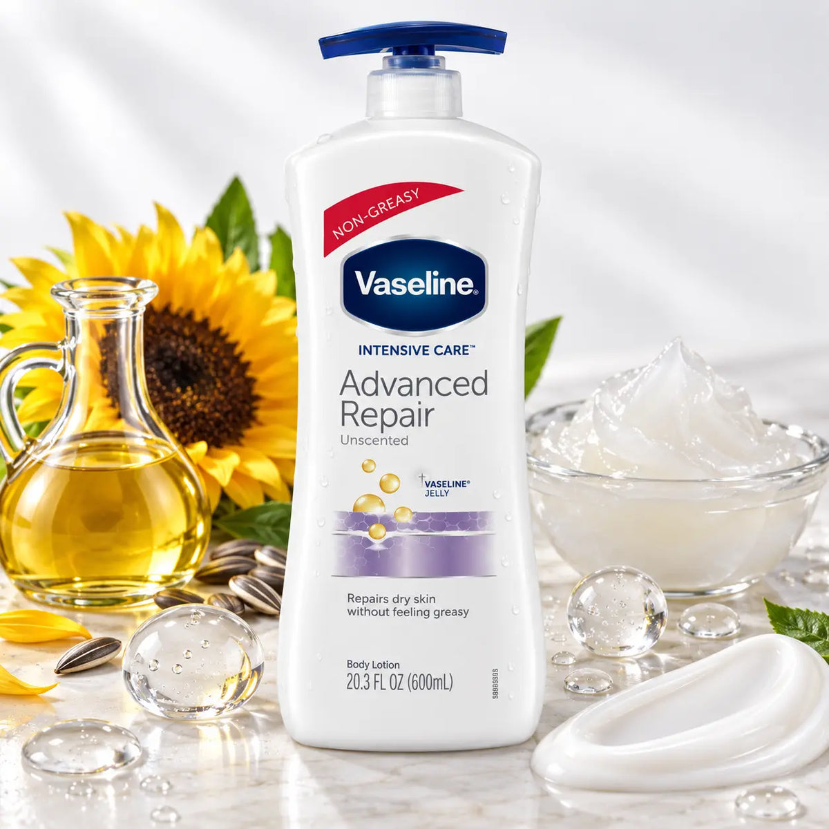 Lait corps Vaseline Intensive Care Réparation Avancée 600 ml