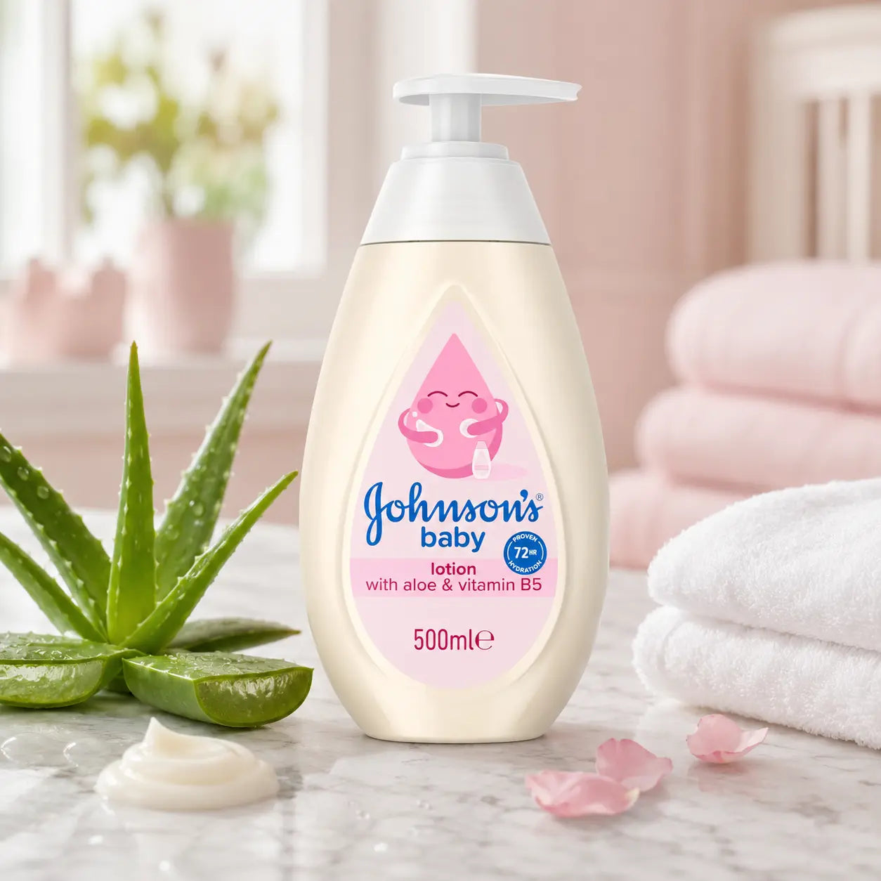 Lait hydratant Johnson's Baby aloe & vitamine B5 — 500 ml
