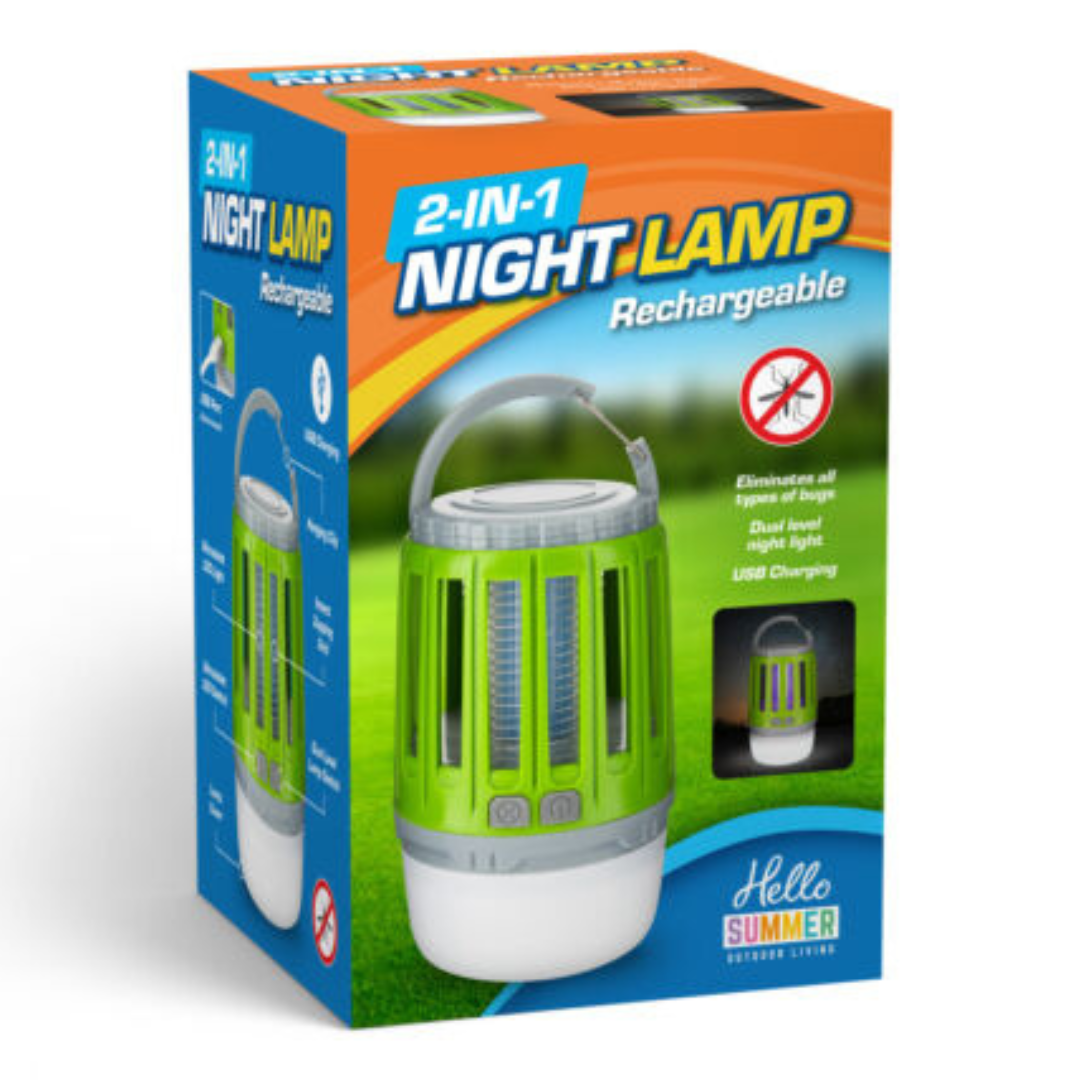 Lampe Anti Moustiques 2 en 1 Hello