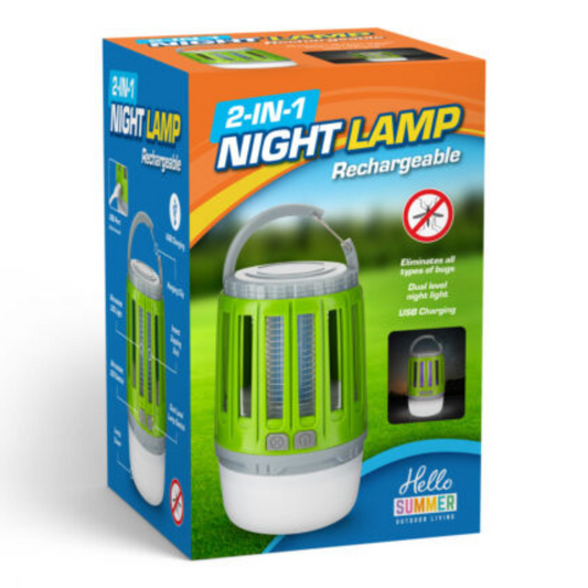 Lampe Anti Moustiques 2 en 1 Hello