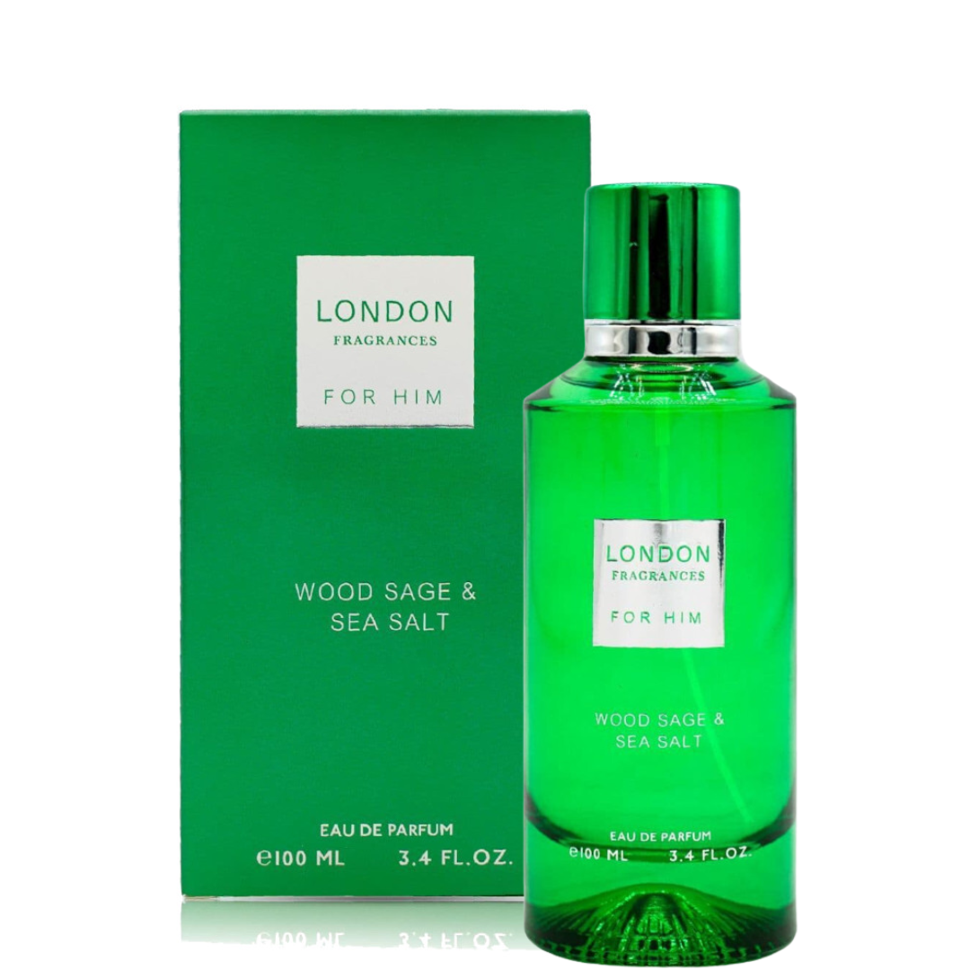 London Fragrances Pour Homme Wood Sage & Sea Salt Eau de Parfum 100 Ml LONDON FRAGRANCES