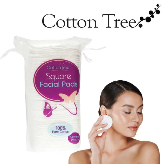 Lot de 60 Tampons carres 100% coton MHT MULTI SERVICES