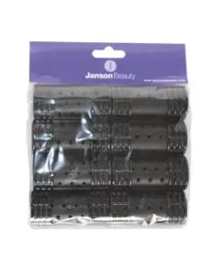 Lots de 12 bigoudis 20cm noir JANSON BEAUTY
