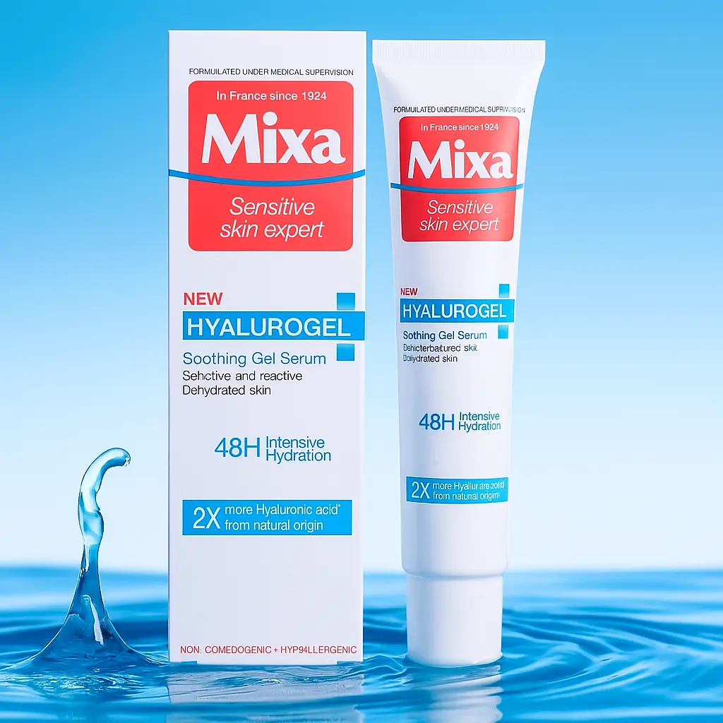 MIXA HYALUROGEL Gel Apaisant Ultra Sensible Sérum Hydratation 48H 40 ml MIXA