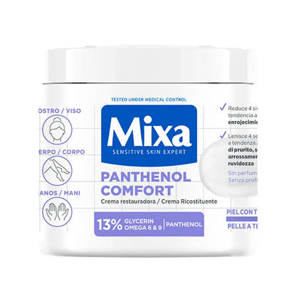 Crème Apaisante Confort Mixa Panthénol — Glycérine & Oméga 6-9 — 400 ml