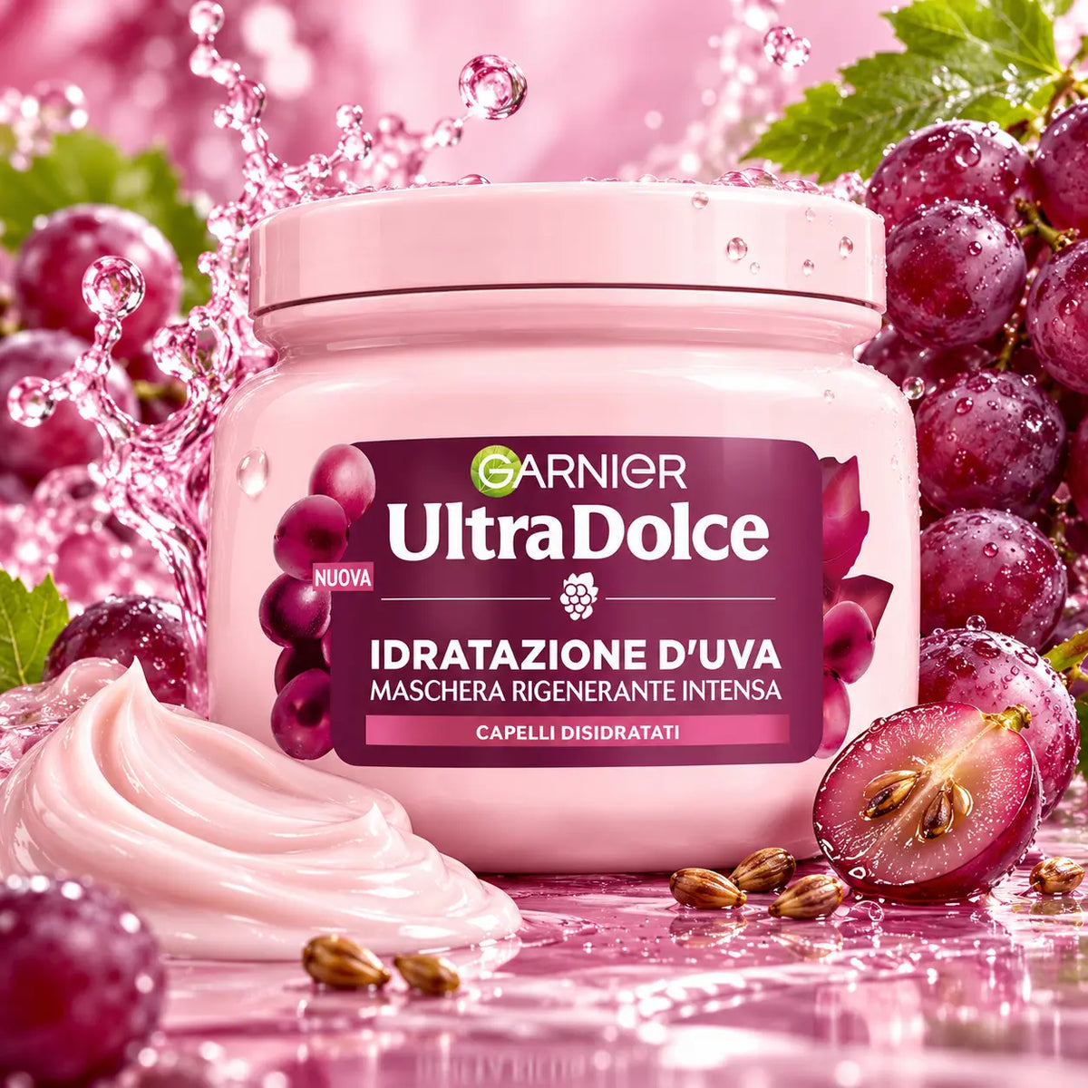 Masque Régénérant Intense Garnier Ultra Doux Raisin — Cheveux Déshydratés — 340 ml