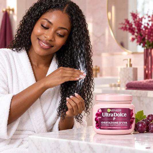 Masque Régénérant Intense Garnier Ultra Doux Raisin — Cheveux Déshydratés — 340 ml