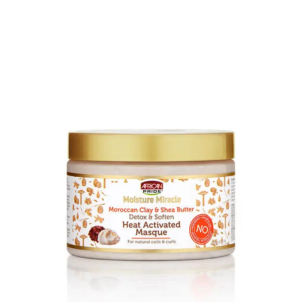 Masque capillaire detox Karité et Argile (Moisture Miracles) 340g AFRICAN PRIDE