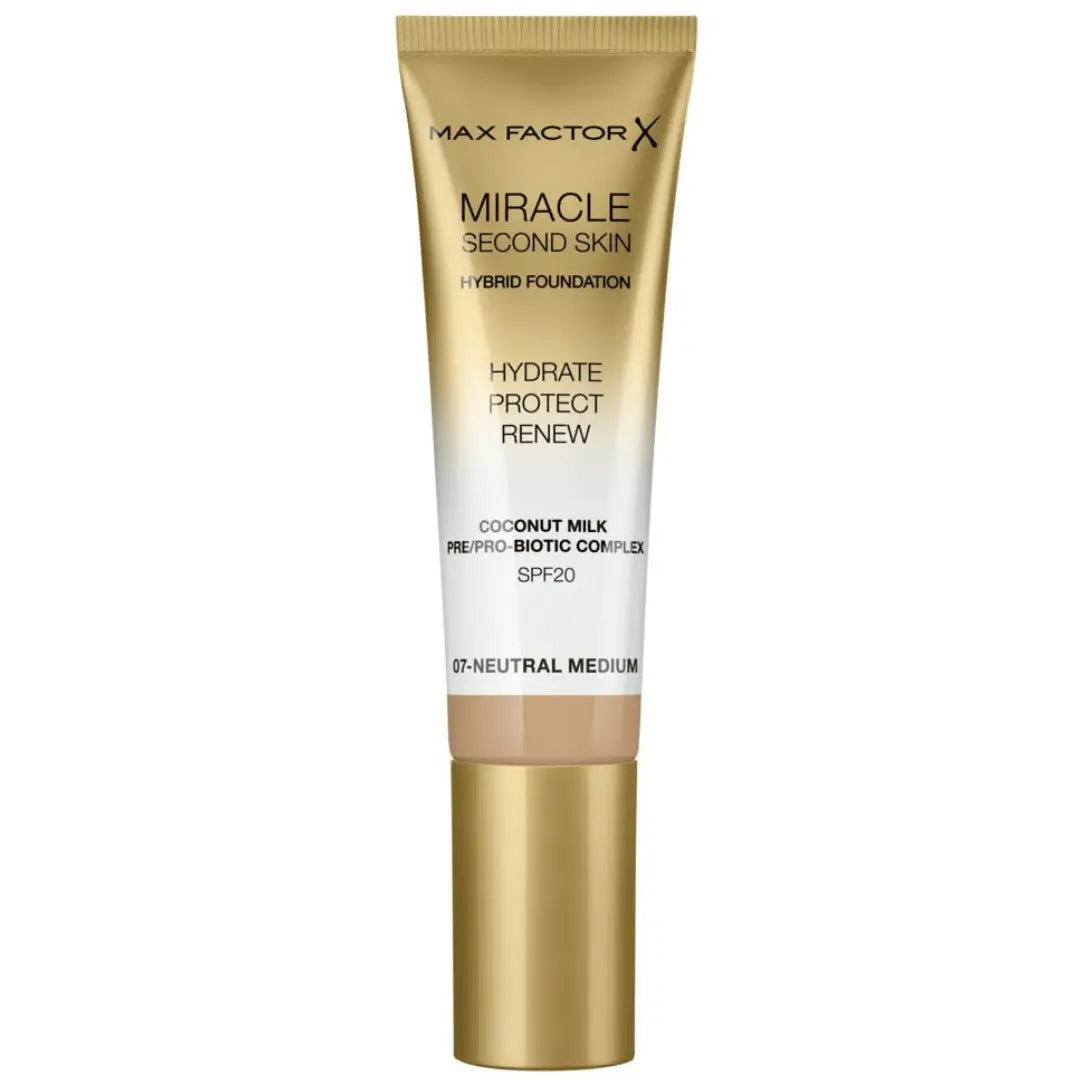 Max Factor Miracle Fond de Teint Hybride Seconde Peau SPF20 - 30ml 07 Natural Medium max factor x