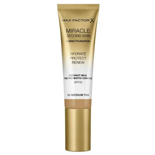 Max Factor Miracle Fond de Teint Hybride Seconde Peau SPF20 - 30ml 08 Medium Tan max factor x