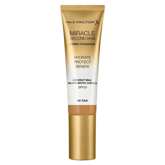 Max Factor Miracle Fond de Teint Hybride Seconde Peau SPF20 - 30ml 09 Tan max factor x