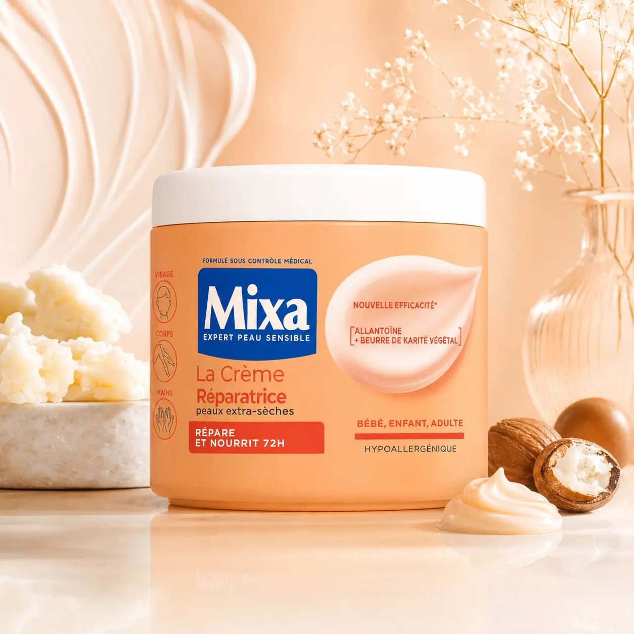 Crème Réparatrice Mixa Peaux Extra-Sèches — 400 ml