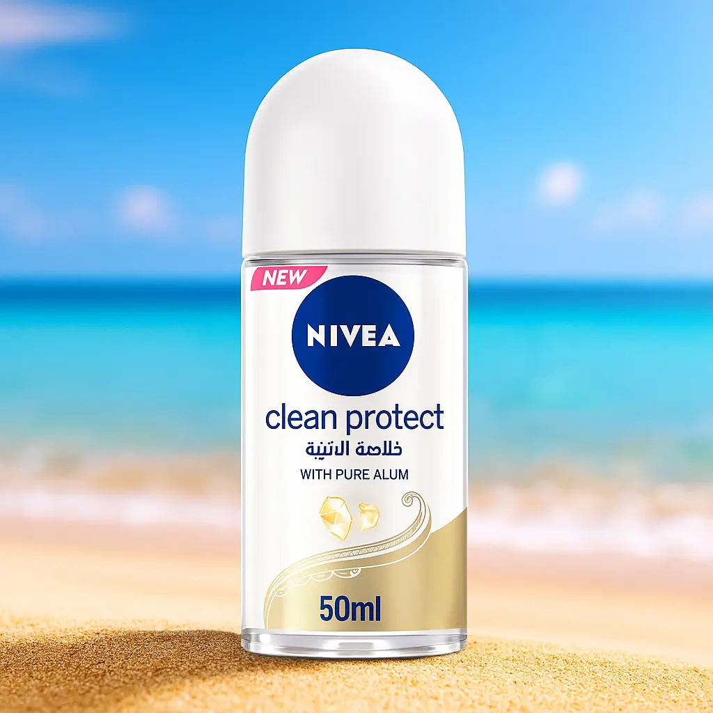 NIVEA Deodorant Roll On Clean Protect With Pure Alum Female 48H NIVEA