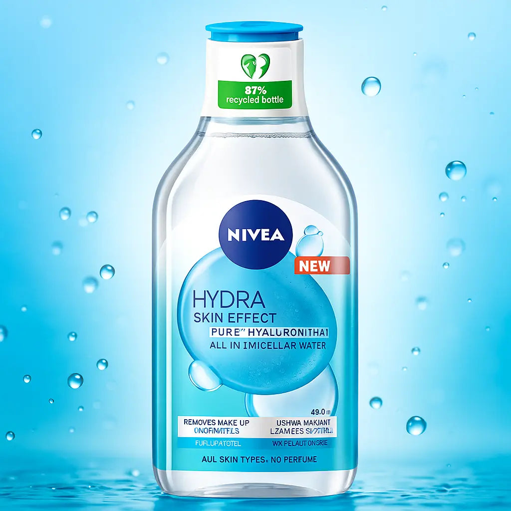 NIVEA Hydra Skin Effect – Eau micellaire tout-en-1 [Pure Hyaluron/HA] 400 ML NIVEA