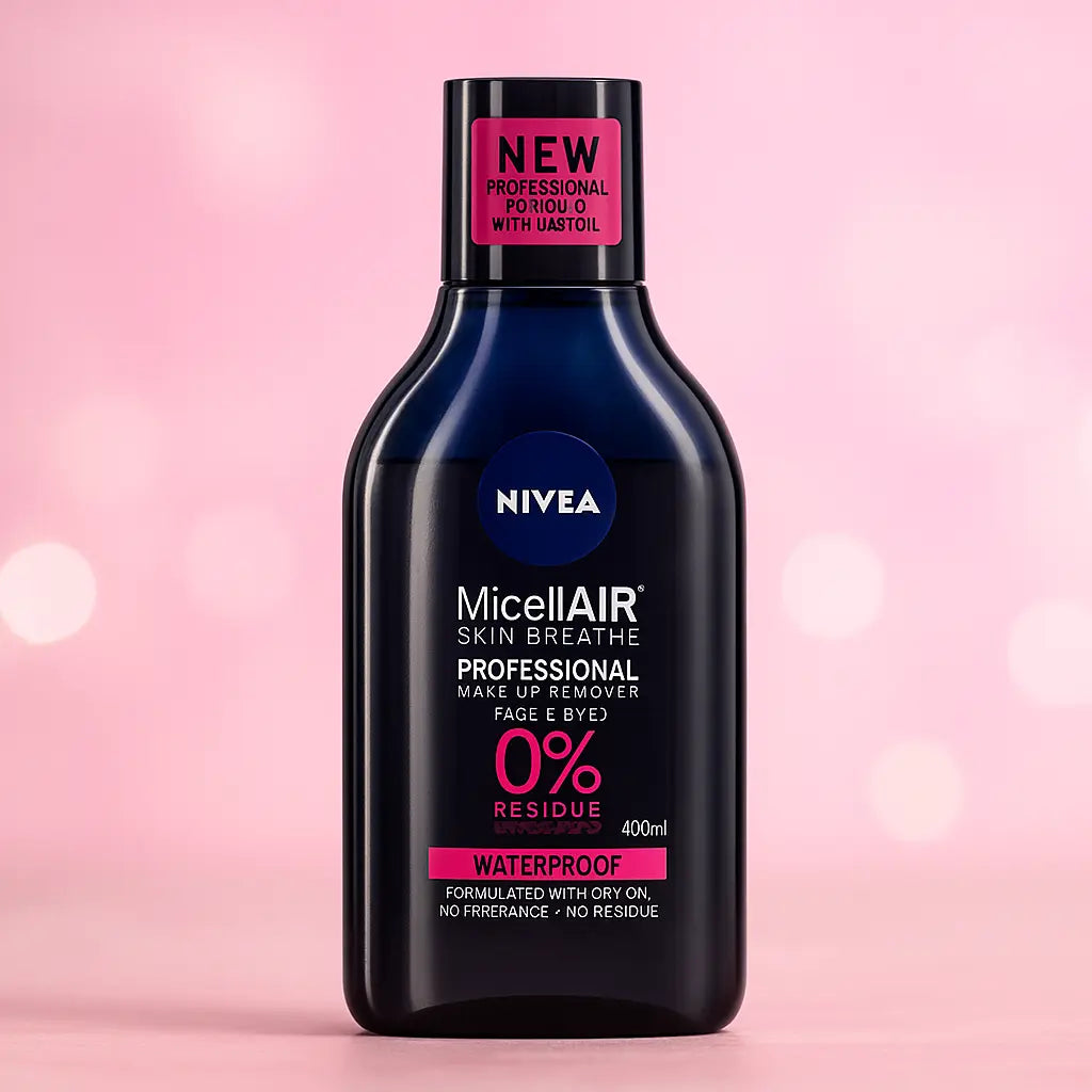 NIVEA MicellAIR Skin Breathe Professional – Démaquillant Waterproof (visage & yeux). 400ML NIVEA