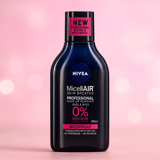 NIVEA MicellAIR Skin Breathe Professional – Démaquillant Waterproof (visage & yeux). 400ML NIVEA