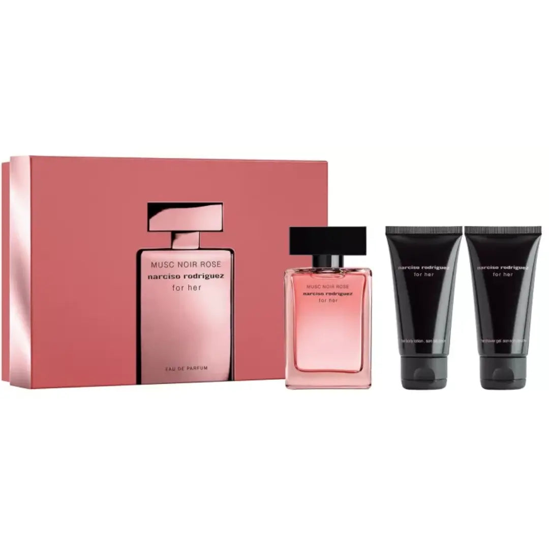 Narciso Rodriguez For Her Musc Noir Rose Eau de parfum 50 ml + Lait corps 50 ml + Gel douche 50 ml Narciso Rodriguez