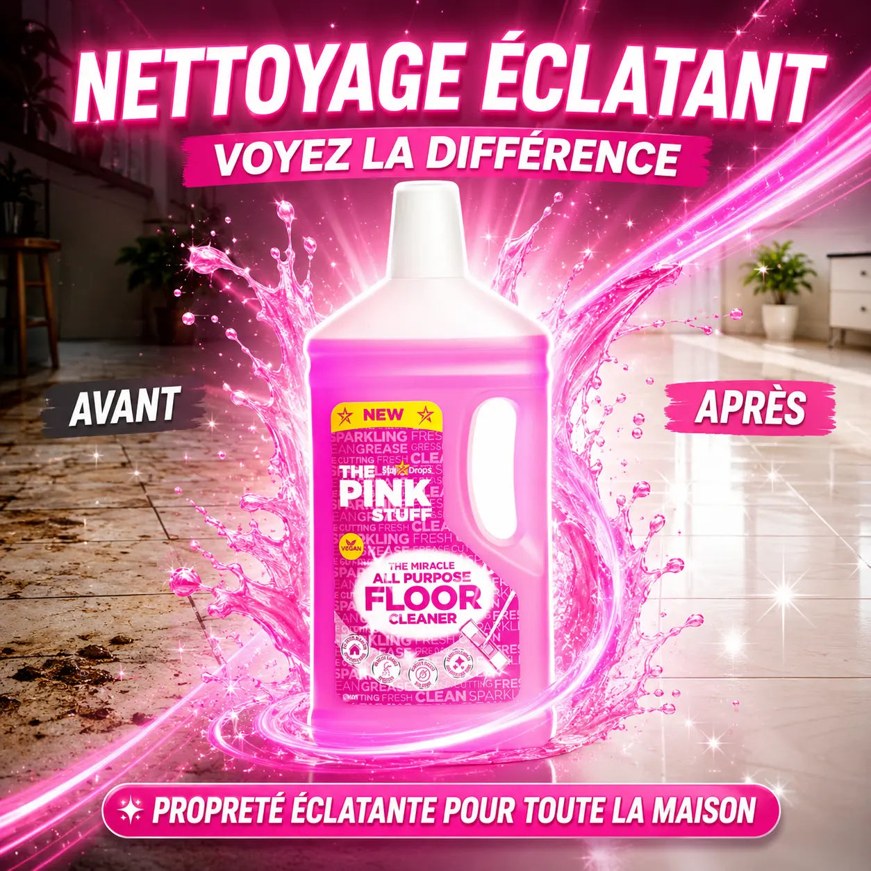 Nettoyant Sols Multi-Usage The Pink Stuff The Miracle — 1 L