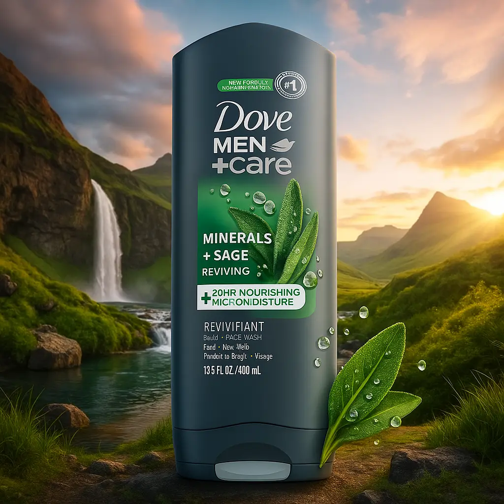 Nettoyant corps et visage Dove Reviving Minerals & Sage avec microhydratation nourrissante 24 heures DOVE