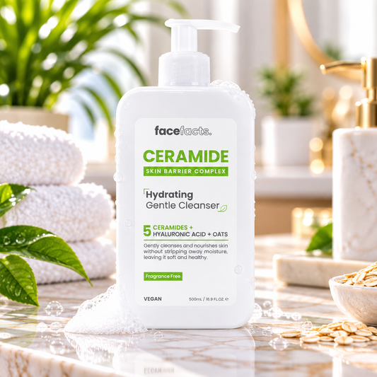 Gel Nettoyant Hydratant Face Facts Céramides — 5 Céramides, Acide Hyaluronique & Avoine — 200 ml