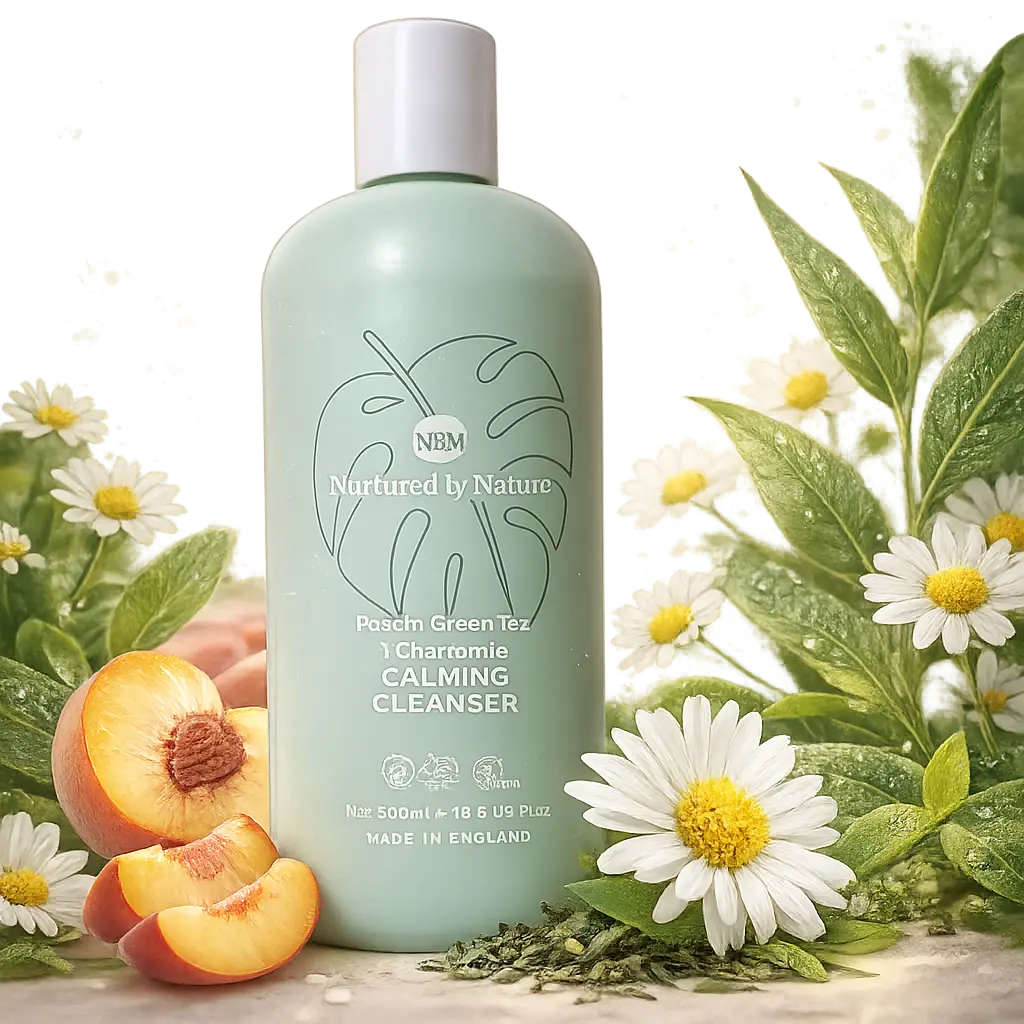 Nettoyant Visage Apaisant Nurtured by Nature Pêche & Thé Vert — 500 ml