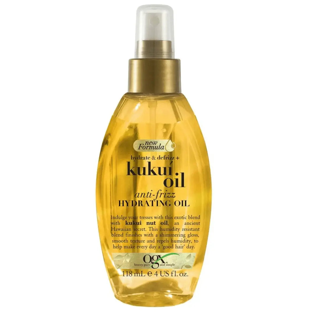 OGX Hydrate & Defrizz+ Kukui Oil Huile Hydratante Anti-Frisottis 118 ml OGX