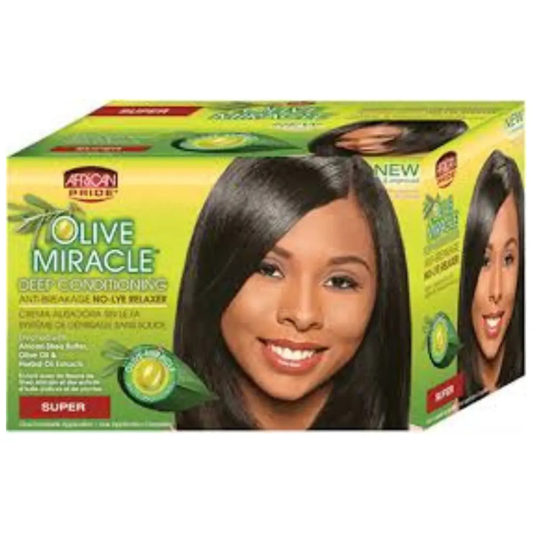 Olive Miracle Anti Breakage No Lye Relaxer - African Pride (SUPER) AFRICA'S BEST