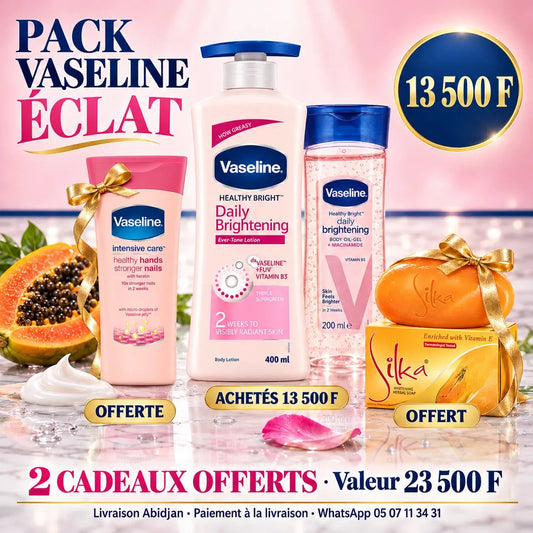 Pack N°56 Vaseline Éclat — 4 soins corps dont 2 offerts