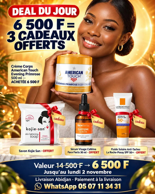 Pack N°57 Deal du jour American Touch — 4 produits dont 3 offerts
