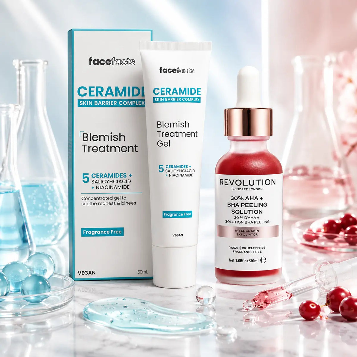 Pack N°34 — Peeling Intense Pro — Solution 30 % AHA + BHA Revolution + Gel Réparateur Céramides