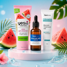 Charger l'image dans la galerie, Pack Routine Anti-Boutons Douceur — Nettoyant Watermelon + Sérum Salicylique + Gel Ciblé Céramides