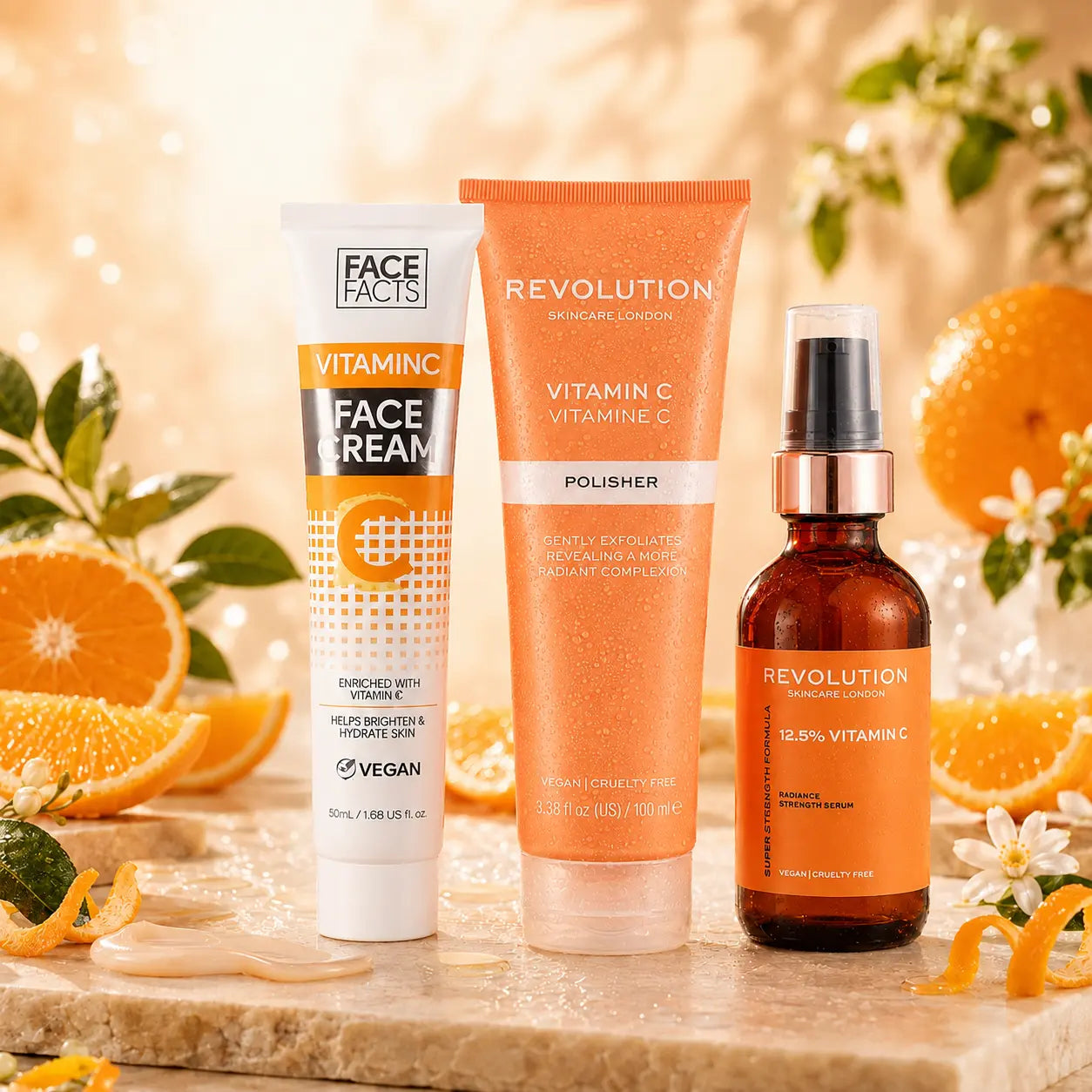 Pack Routine Glow Intense — Gommage Revolution + Sérum Vitamine C 12,5 % + Crème Visage