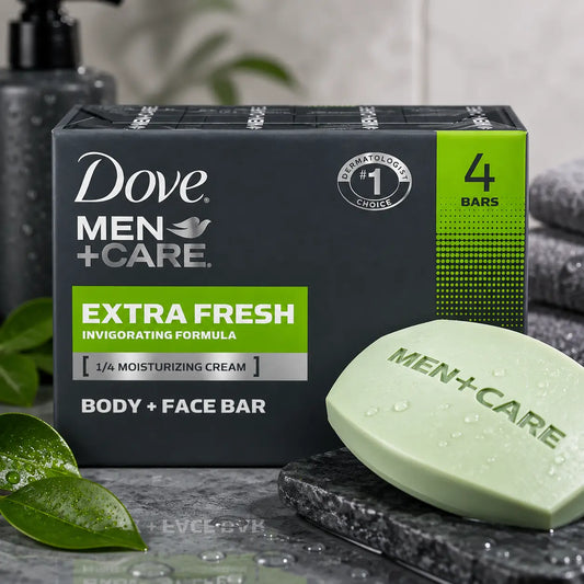 Pain de Toilette Dove Men+Care Extra Fresh – Lot de 4 × 100 g