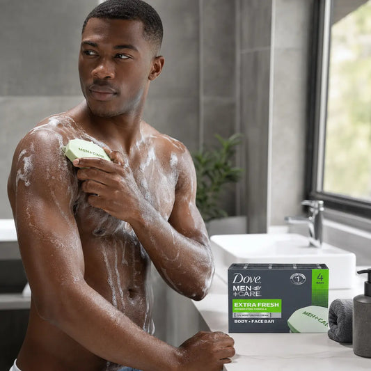 Pain de Toilette Dove Men+Care Extra Fresh – Lot de 4 × 100 g