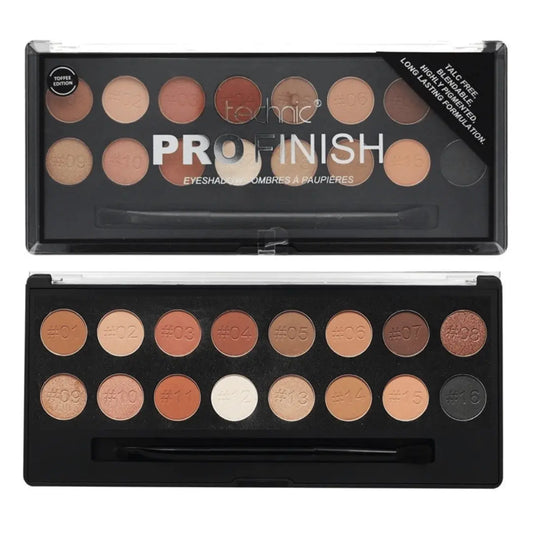 Palette de fards à paupières Technic Pro Finish 16 couleurs - Édition caramel TECHNIC
