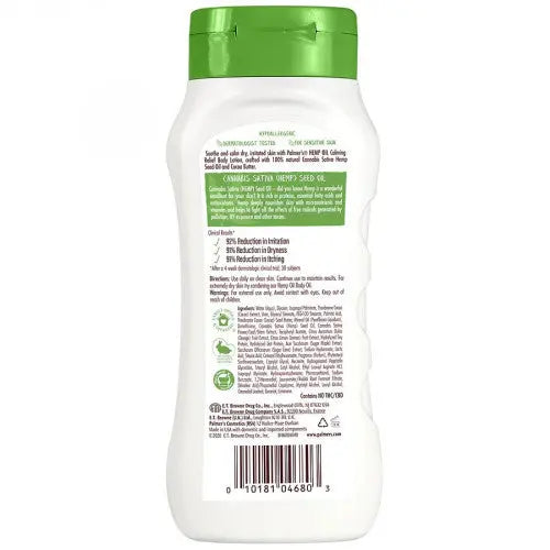 Palmer's Lotion corporelle apaisante à l'huile de chanvre et au beurre de cacao 235 Ml PALMER'S