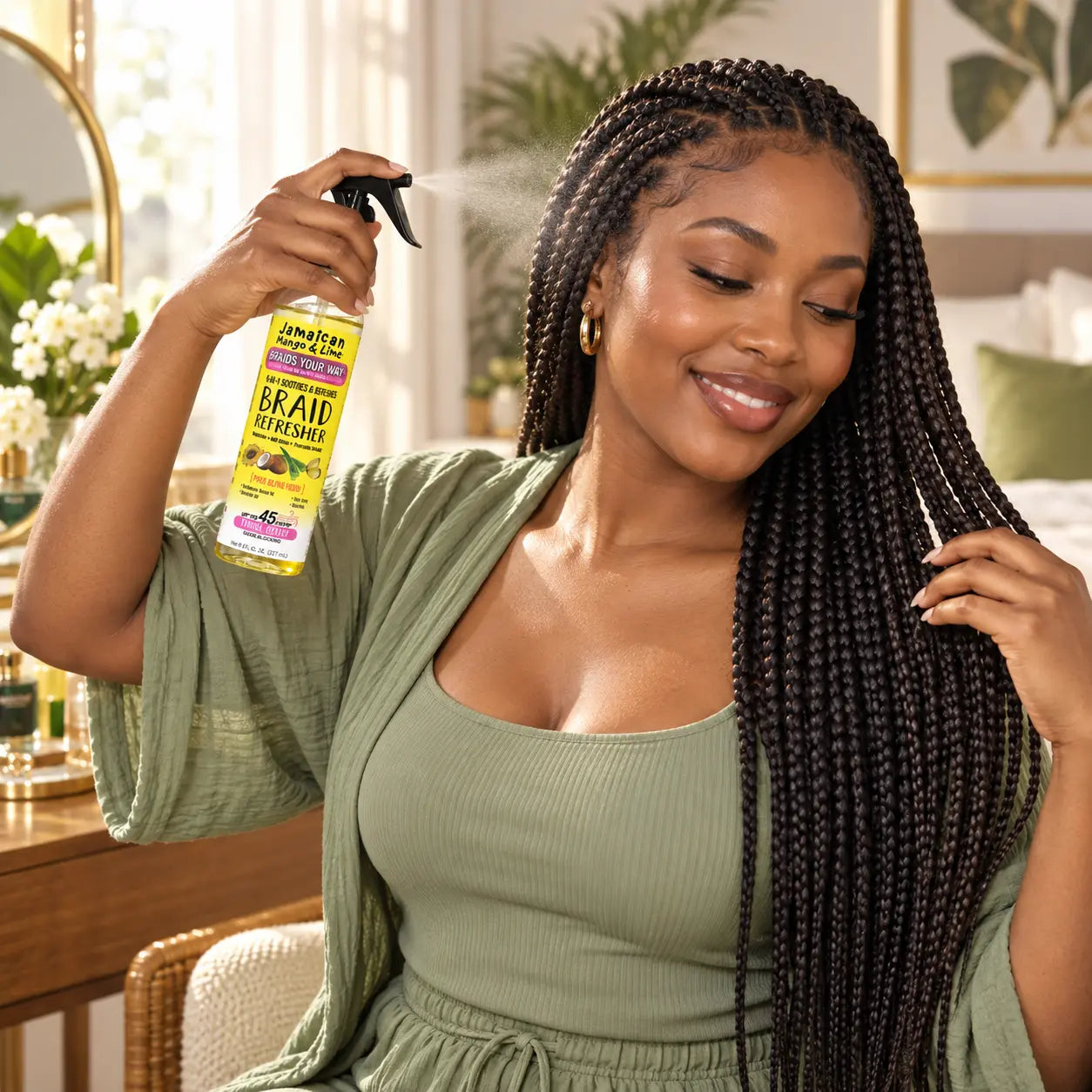 Rafraîchisseur de Tresses 6-en-1 Jamaican Mango & Lime — 237 ml