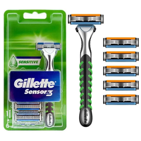 Rasoir pour homme Gillette Sensor 3 Sensitive + 6 recharges GILLETTE