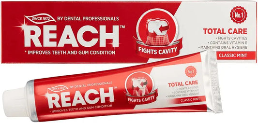 Reach Microbiome Total Care Dentifrice 150GM Classique Menthe Rouge REACH MICROBIOME