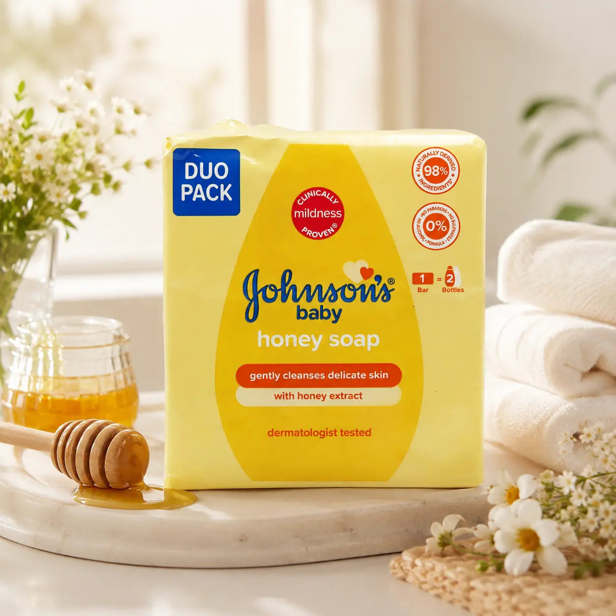 Savon Bébé Johnson's Baby au Miel — Lot de 2
