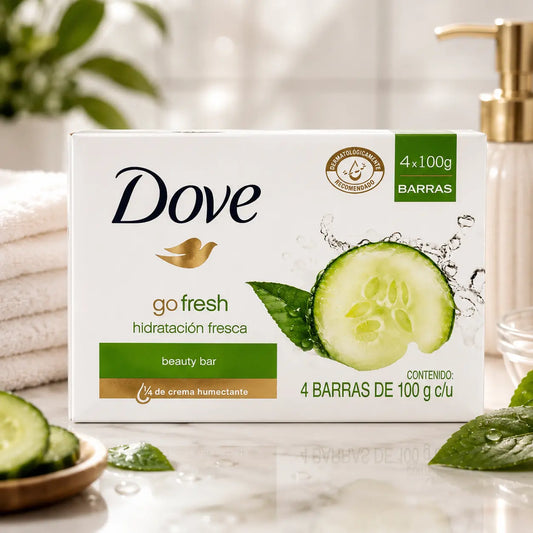 Savon Dove Fresh Touch Beauty Cream Concombre — 4 x 90 g