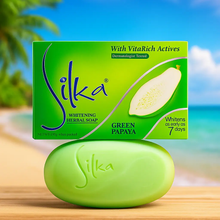 Charger l&#39;image dans la galerie, Savon blanchissant aux herbes Silka – Papaye verte 135 SILKA
