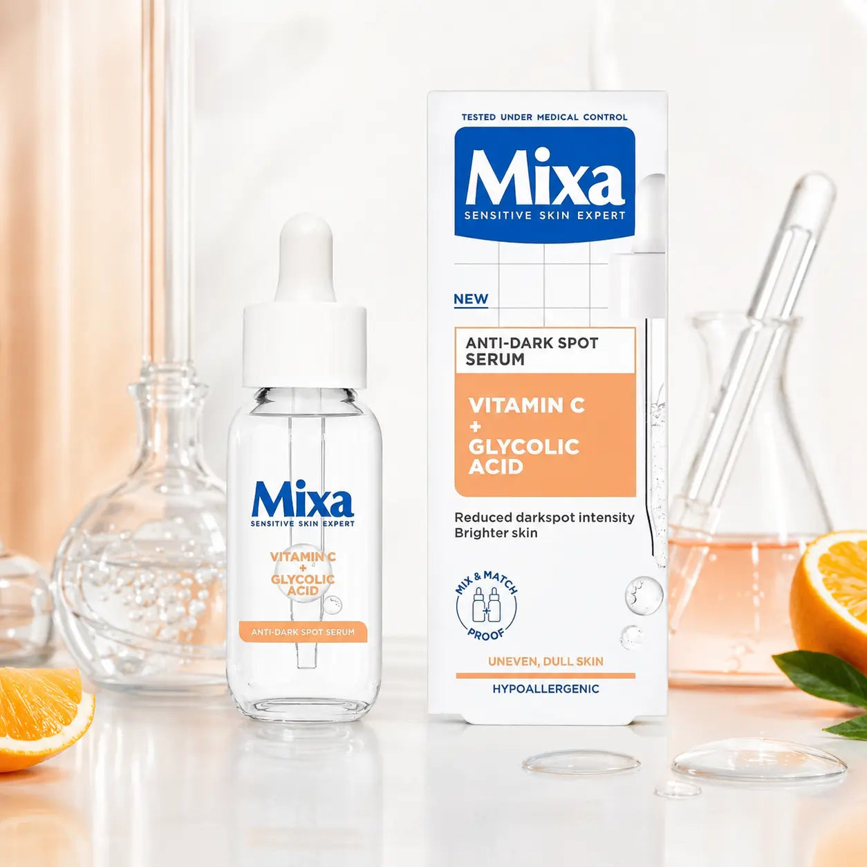 Sérum Anti-Taches Mixa Vitamine C + Acide Glycolique — 30 ml