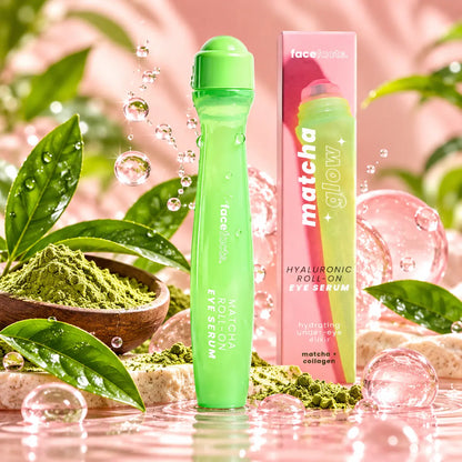 Sérum Contour des Yeux Roll-On Face Facts Matcha Glow — Acide Hyaluronique & Collagène — 15 ml