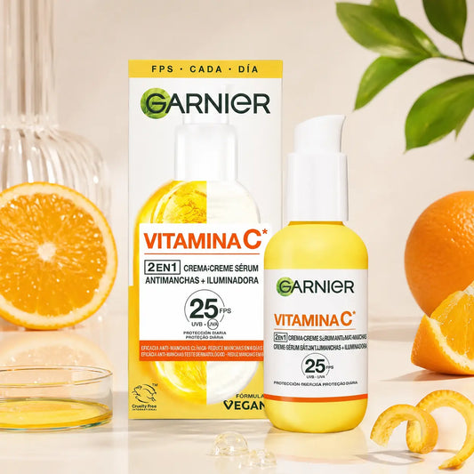 Sérum-Crème Éclat Garnier SkinActive Vitamine C SPF 25 – 50 ml