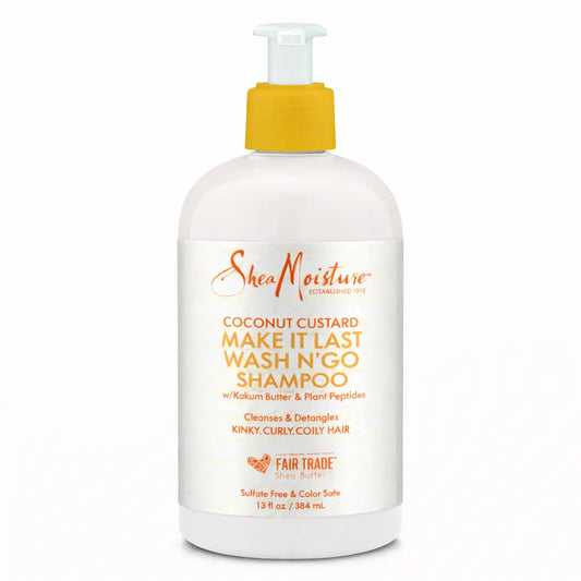Shampooing SheaMoisture Coconut Custard Wash N'Go Boucles — 384 ml