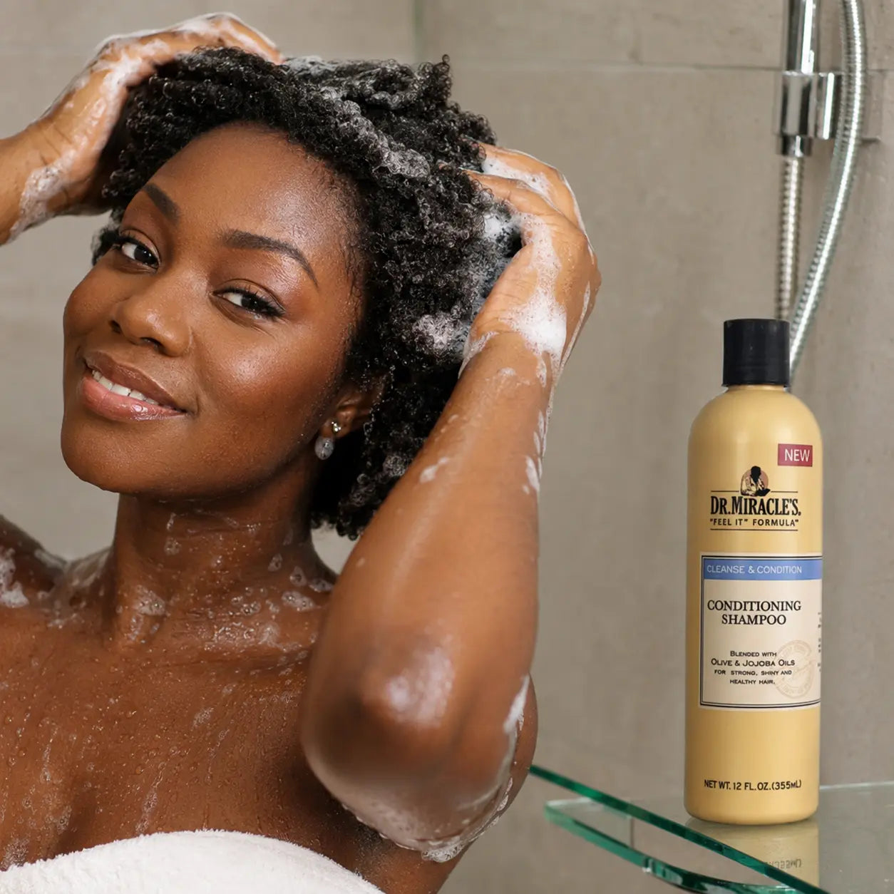 Shampooing Revitalisant Dr. Miracle's Huile d'Olive & Jojoba — 355 ml