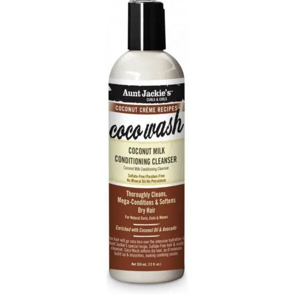 Shampooing hydratant LAIT DE COCO 355ml (COCO WASH) AUNT JACKIE'S