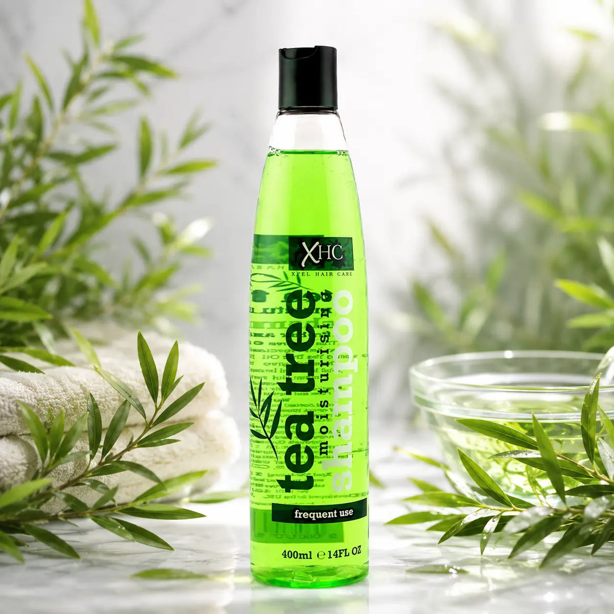 Shampooing hydratant Xpel Tea Tree arbre à thé & menthe poivrée — 400 ml